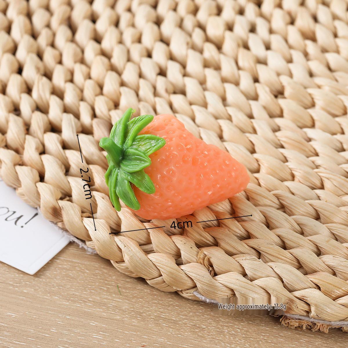 Strawberry & Orange Cream Simulation Toy Keychain As shown in picture