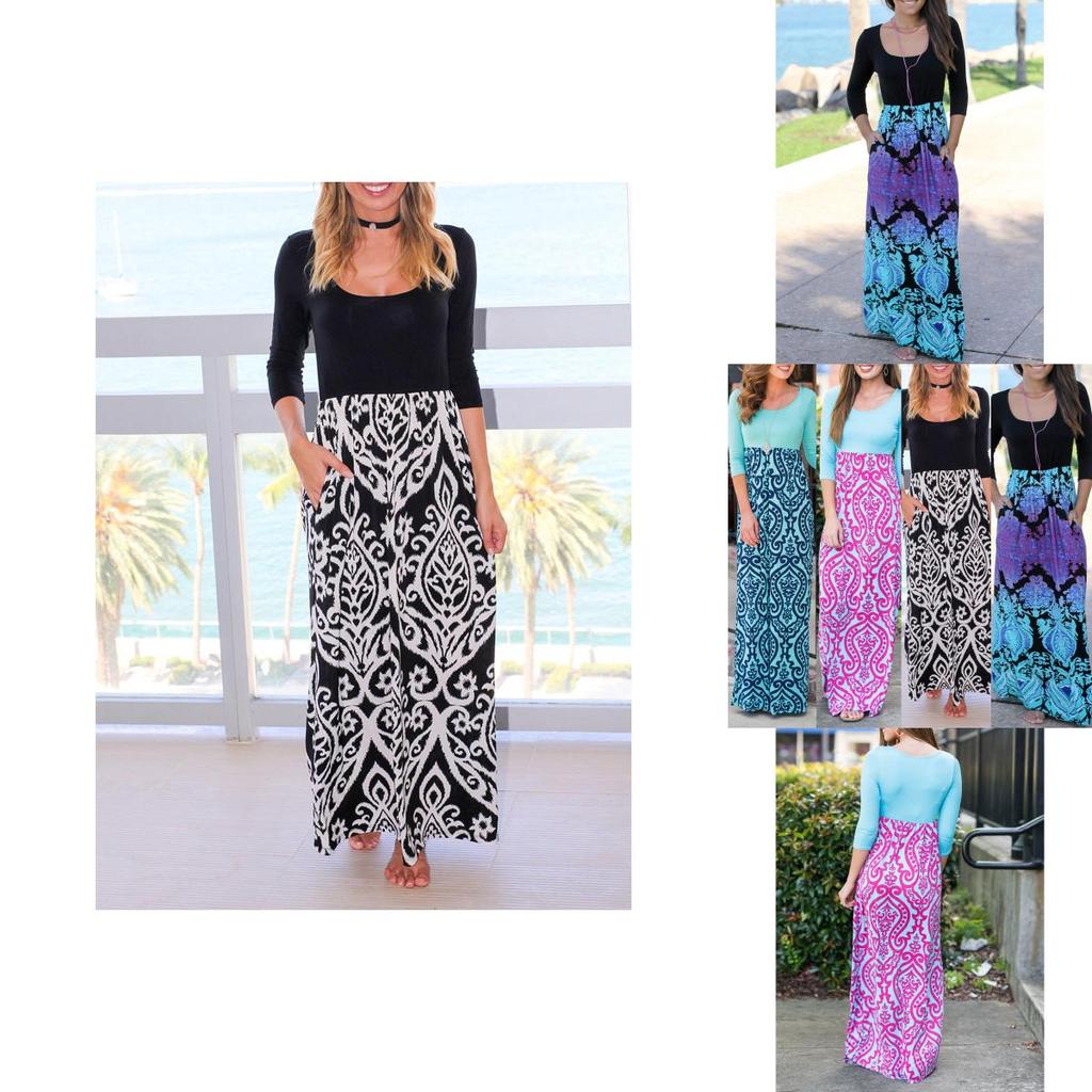 Stunning Us Women Floral Vintage Maxi Dress For Summer Beach Parties And Casual Events