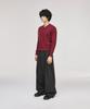 SIGNATURE Crop V-Neck Knit [Wine]