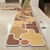 American Kitchen Floor Mats PVC Leather Waterproof Doormat Anti-slip Balcony Sink Carpet Anti-fouling Dirt-resistant Foot Mats