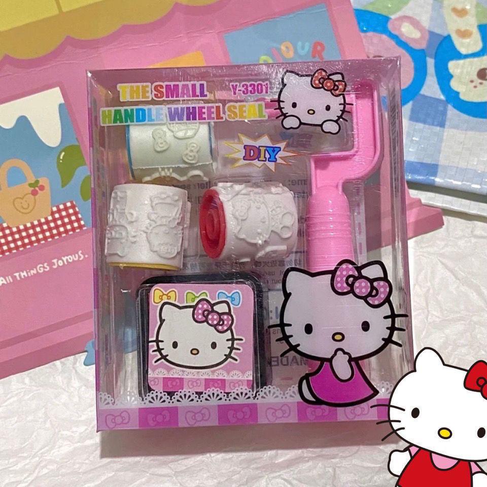 2026Sanrio Kuromi My Melody Cinnamoroll Stamp Cute Roller Pattern Journal Material Class Encouragement Stamp Girls Birthday Gift
