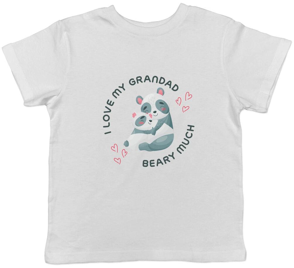 I Love My Grandad Beary Much Cute Panda Childrens Kids T-Shirt Girls Boys 150