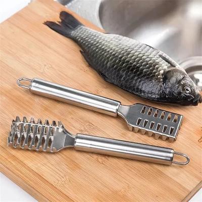Stainless Steel Fast Cleaning Fish Peeler Scale Remover Seafood Crackers Fish Scaler Cleaner Planet Skin Brush Scraper Tool
