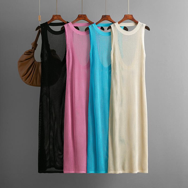 

New Sexy Cutout Backless Beach Blouse, Long Beach Vacation Dress, Bikini Blouse Dress One size чёрный
