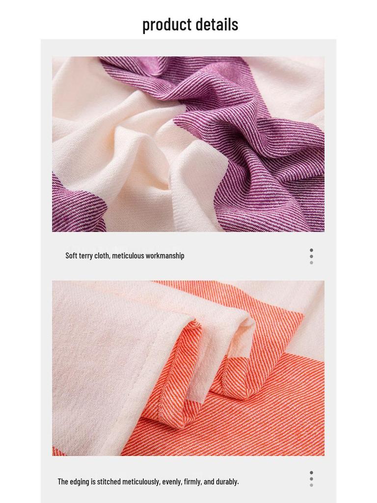 Extra Large Striped Tassel Turkish Bath & Beach Towel Shawl