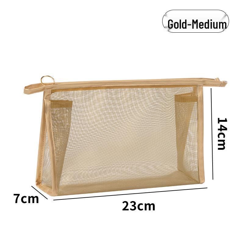 Portable Multi-Functional Mesh Makeup Bag for Lipstick and Cosmetics Storage