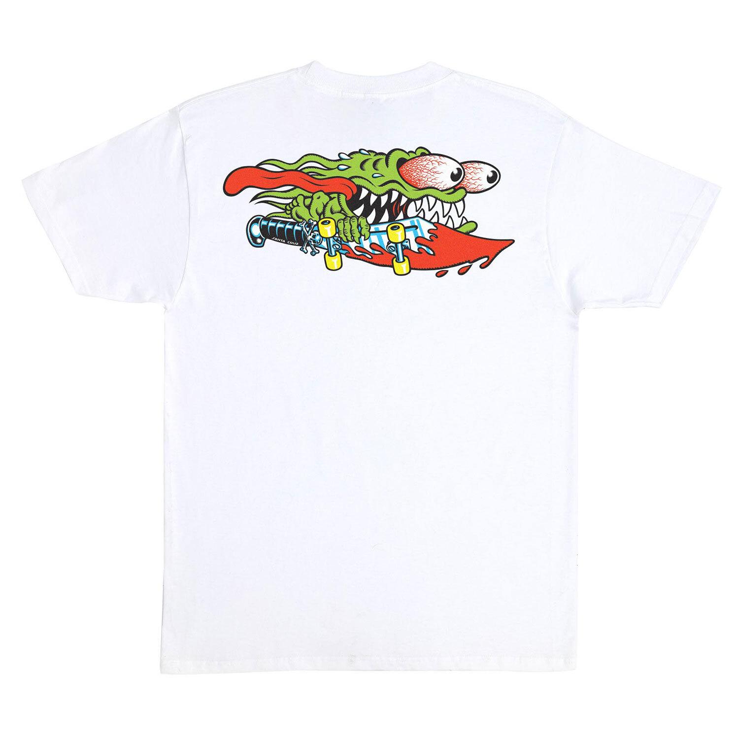 New Santa Cruz Skateboards Shirt Meek Slasher White S