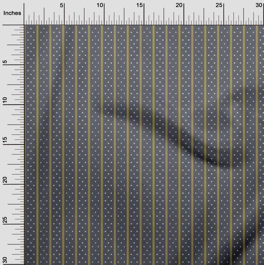oneOone Cotton Flex Fabric Stripe|Hexagon & Triangle Geometric Printed Fabric 1 Yard 40 Inches