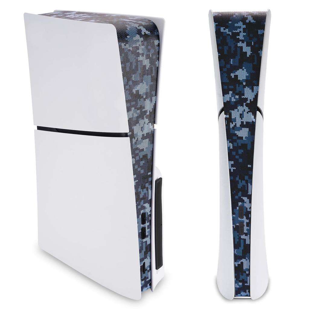 PlayVital Dust Cover Kit for PS5 Slim Digital Cover Mesh Silicone Plug Premium Dust PS5 Slim Accessory Digital 12-in-1 (Disc & Version) - Anti-Dust &