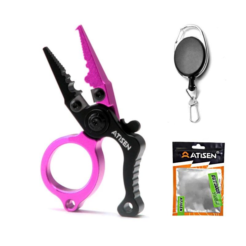 Запираемые рыболовные плоскогубцы Лезвие из вольфрамовой стали Коррозионностойкие Покрытые Инструменты Полусплав Выдвижная пряжка Аксессуары Рыболовные снасти Мужские подарки