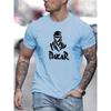 T-shirt d'été pour homme 100% coton à la mode, décontracté, ample, grande taille, style Dakar, imprimé, col rond, manches courtes