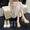 The new French Marie Jane women's shoes in 2025 are simple and atmospheric, full of gentleness, small people, thick high heels, and are versatile