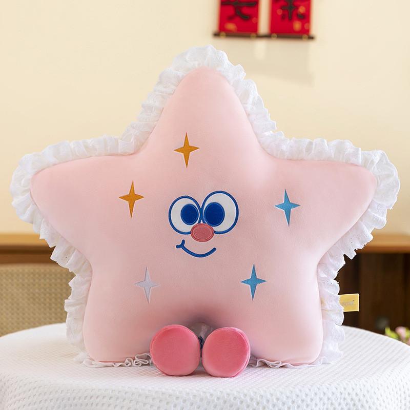 Adorable Star Plush Toy Cushion Soft Cartoon Stuffed Animal Gift For Girls
