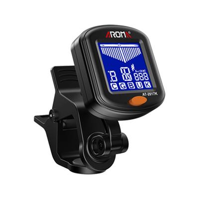 AROMA Clip-on Tuner Mini tragbares digitales Stimmgerät Multifunktions-LCD-Display drehbarer Clip
