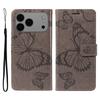 For iPhone 17 Pro Max Wallet Case Floral Butterfly Imprinted Leather Phone Cover Stand