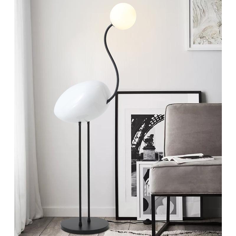 Nordic Design Luxury Art Decor Flamingo Corner Floor Lamp for Living Room Led Vertical Lamp Stand Sofa Bedroom Bedside Study