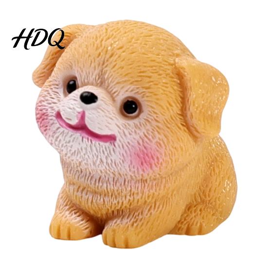 Display Box Collectibles 2Pcs Mini Dog Figurines Cute Resin Puppy Miniature Animal Figures Small Adorable Statue Decorations Ornaments for