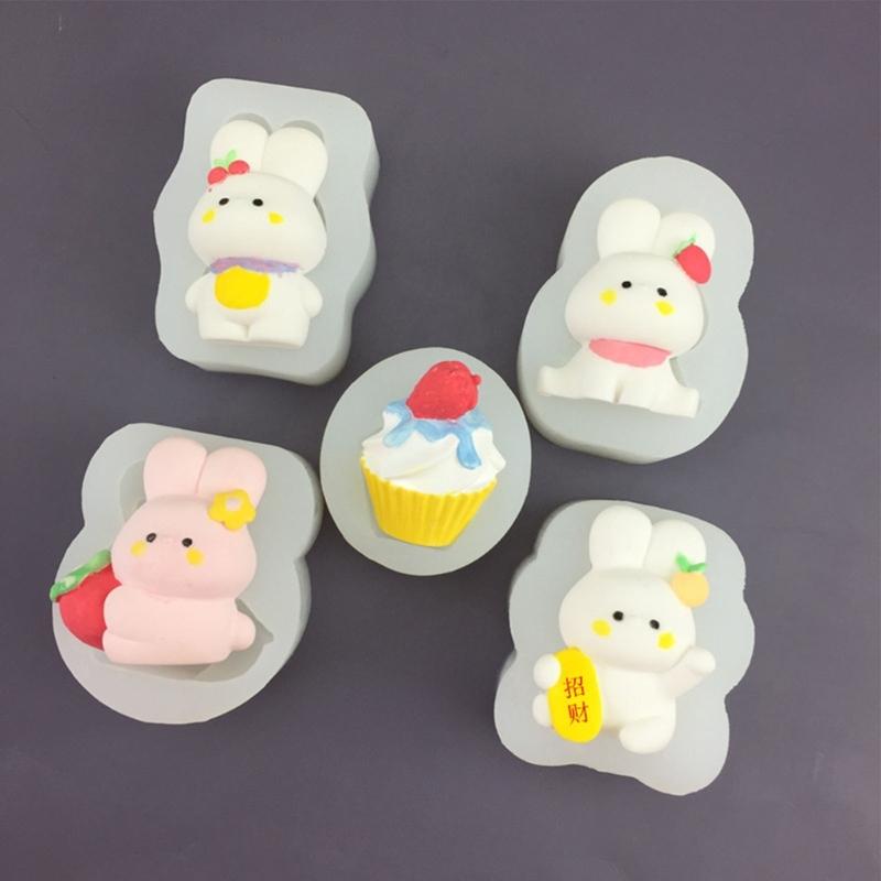 Cartoon Rabbit Silicone Chocolate Mould Cake Decorating Baking Accessories