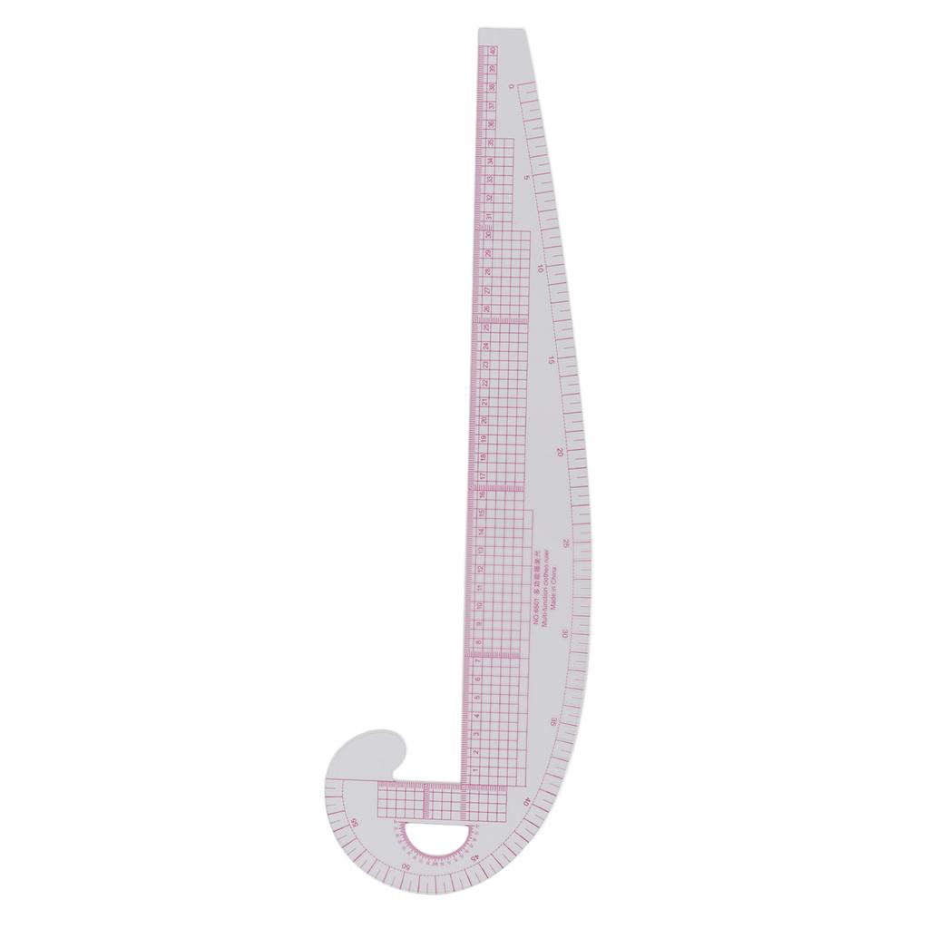 58cm 6501 Curved Ruler High Accuracy Transparent Body Plastic Curved Ruler Sewing for Sewing