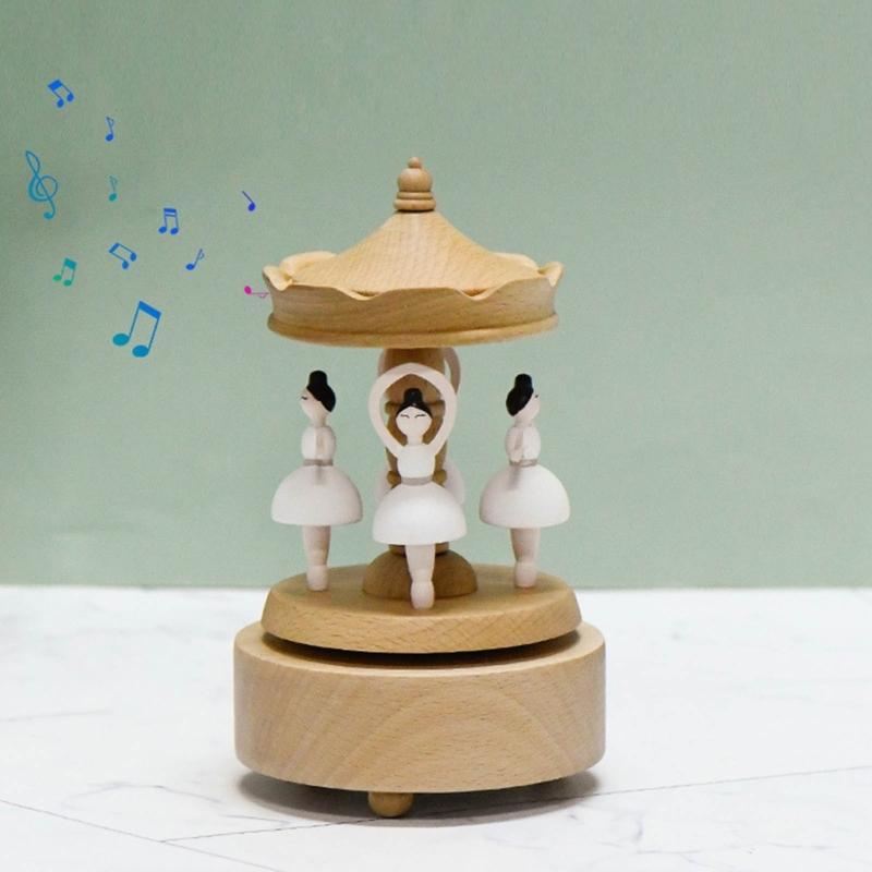 Rotating Ballet Dance Music Box for Children Girls Favor Tabletop Decoration Music Box for Living Room Bedroom Office