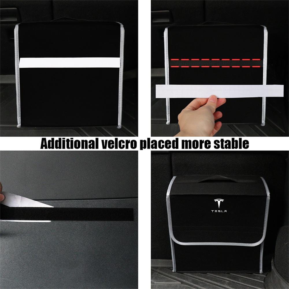 GQNBY1 Car Sundries Storage Box Trunk Folding Organizer Bag Tool Case For Tesla Model 3 Model S X Model Y Cybertruck Roadster SpaceX