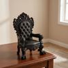 Vintage Mini Gothic Throne Display Chair 3D Printed Figure Throne Seat Atmosphere Ornament