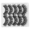 5 Pairs 6D False Eyelashes Handmade Long Extension Eyelashes Pack Reusable Fiber LashesGL703