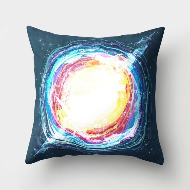 Outer Space Style Polyester Throw Pillow Case Spaceship Astronaut Print Cushion Cover Decorative For Sofa Bed Home Living Room