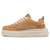 Men's Shoes Autumn and Winter New Leather Printed High-end Board Shoes Thick Sole Heightening Retro Business Casual Sports Shoes