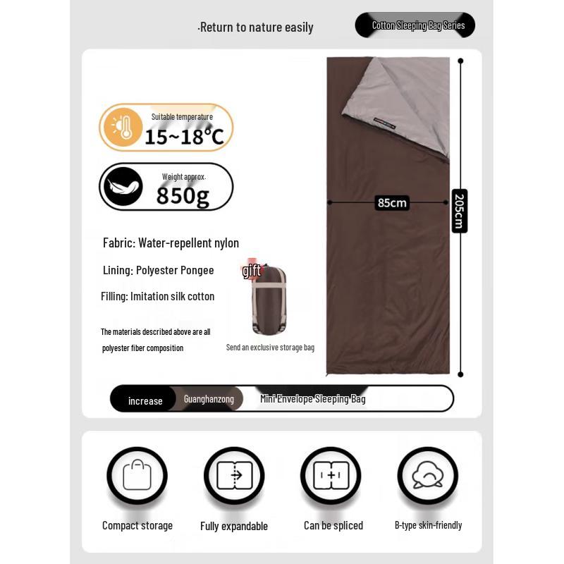 Jun Ding Ying Lightweight Four-Season Outdoor Sleeping Bag