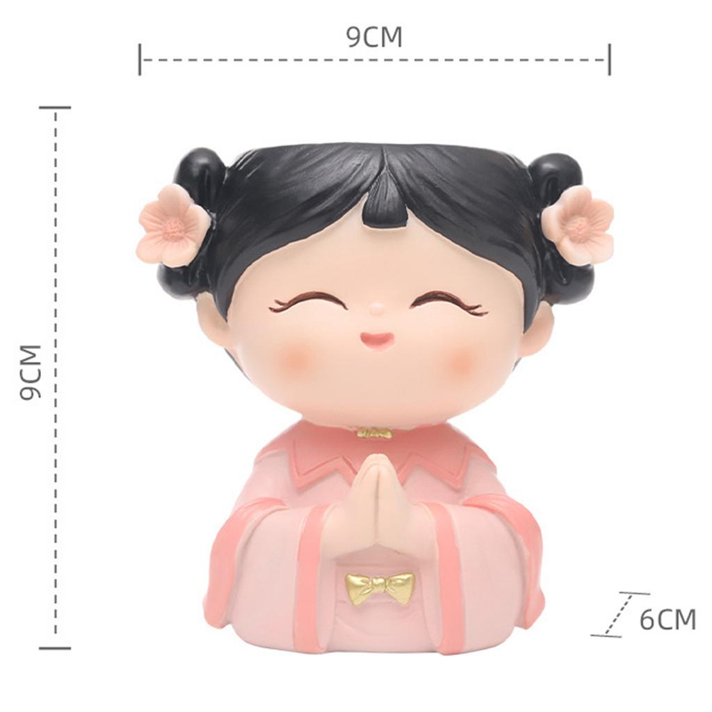 Head Planter Desktop Flowerpot Girl Figurine DIY Gift Decorative Crafts Resin Flower Pot,Cute Plant Pot for Outdoor Yard