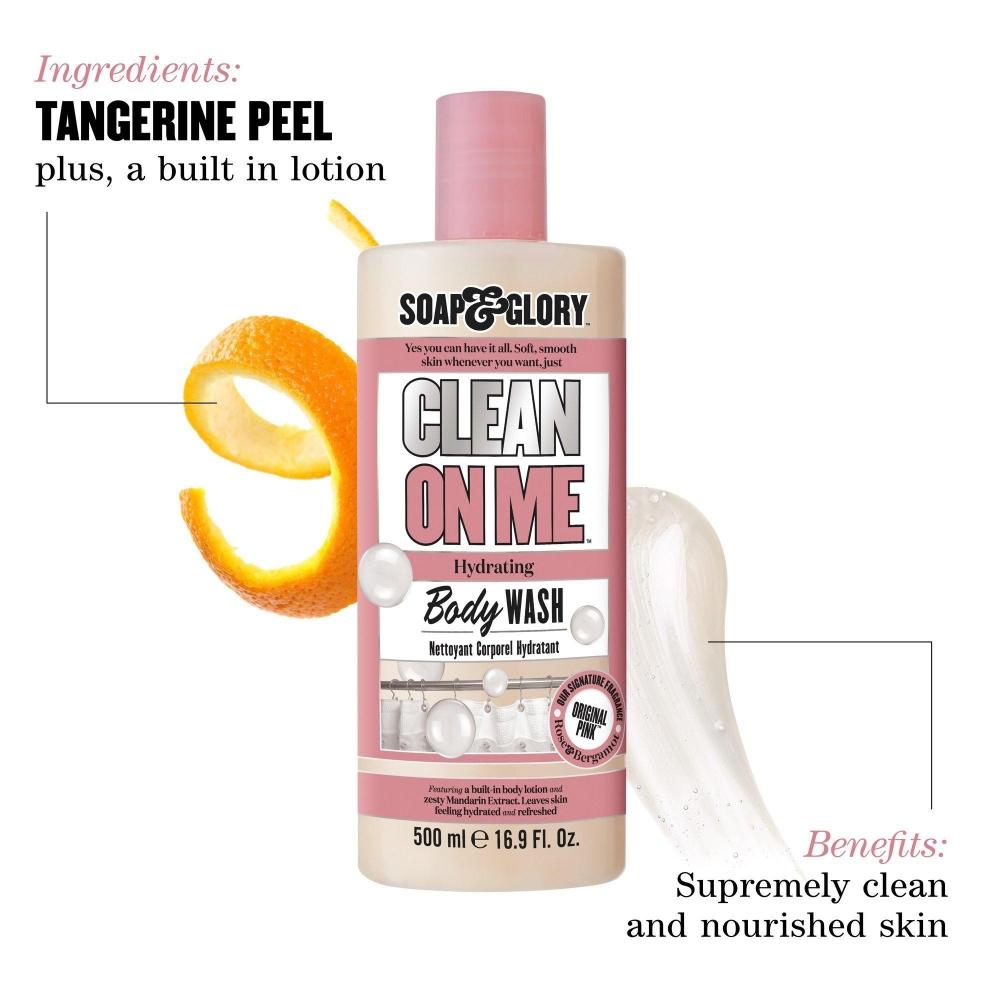 Soap   Glory Original Pink Clean On Me Clarifying Body Wash 16.9 Oz
