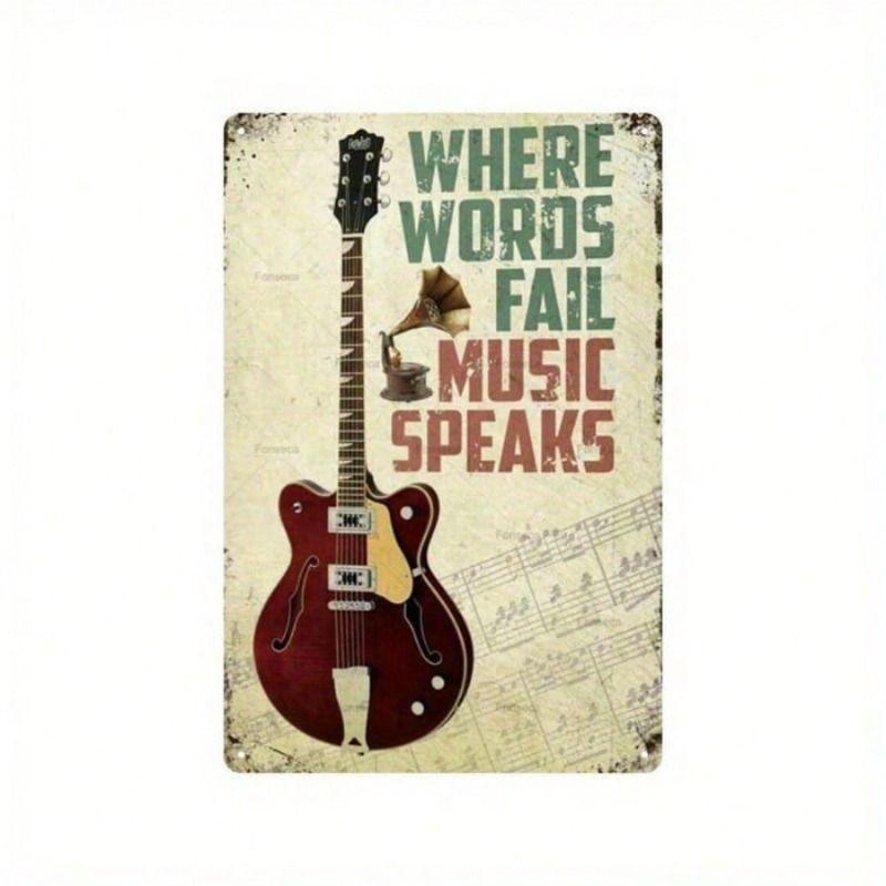 Vintage Metalen Blik Wandposter Bord 20x30cm