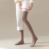 1 Pair Thicken Women's Socks Solid Color Warm Thick Stockings High Knee Socks  Warm Knees and Legs