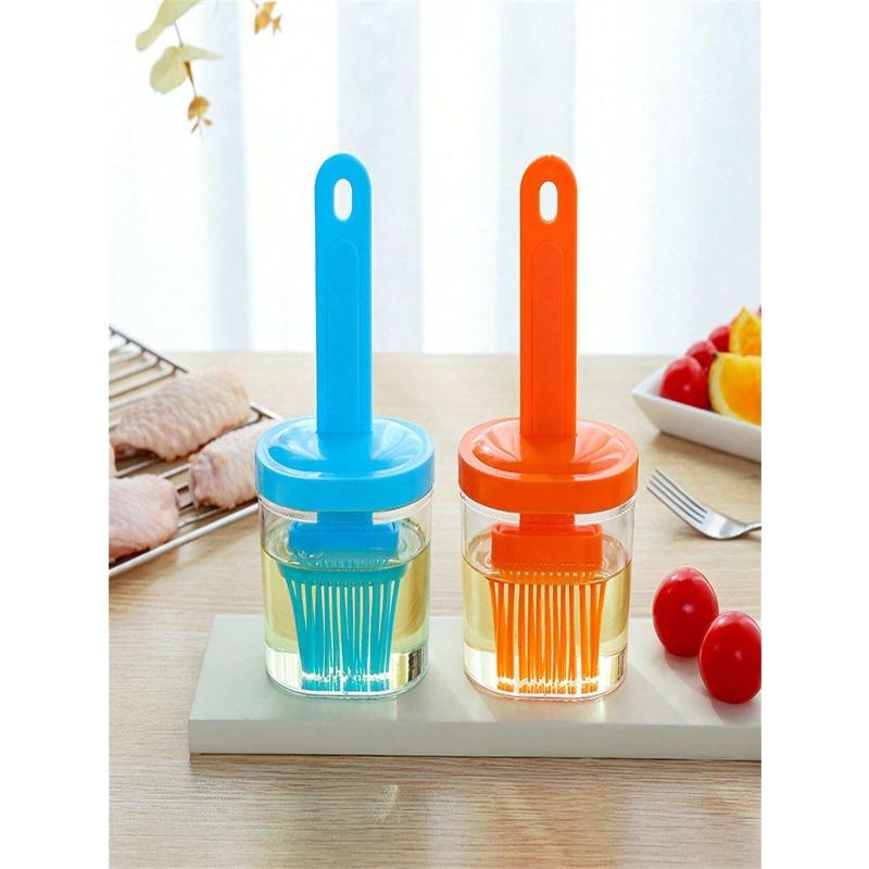 1 Random Color Silicone Oil Brush, Heat-resistant Edible Oil Brush, Suitable for Cooking Tools, Home Baking Tools, Oil Bottles, Etc.