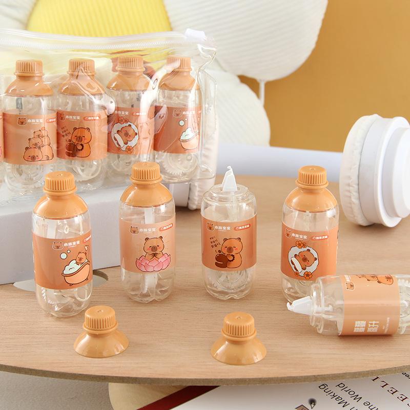 

5 шт. Милая капибара мультяшный белый корректор корректирующая лента портативная студенческая канцелярия подарок школьные офисные принадлежности