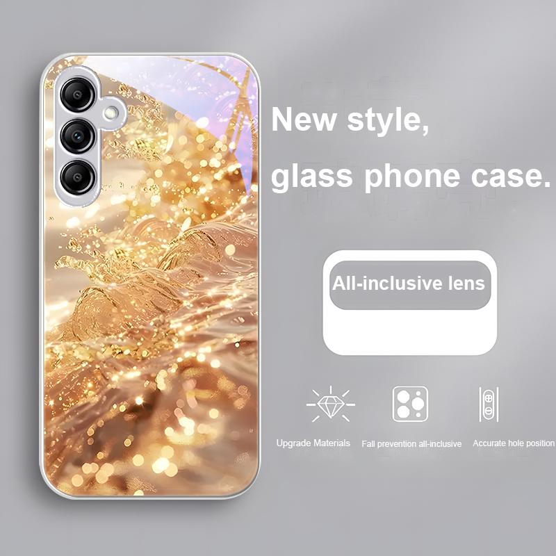 

Текучее Золото Черное Для Samsung Galaxy A01 A02 A03 Core A04 A14 4G A13 54 34 31 20 25 23 22 5G S21 Ultra S20 Стеклянный Чехол для Телефона Samsung S21