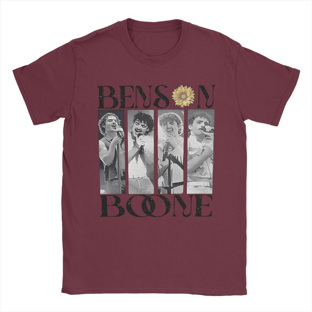 Benson Boone Mystical Magical American Singer T Shirt for Men Cotton TShirt Round Neck Tees Short Sleeve Clothing Gift Idea