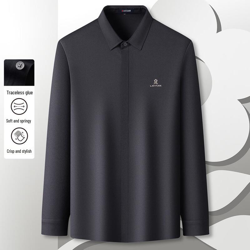 MONTAGUT Men s Seamless Easy-Care Long-Sleeve Shirt 48