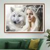 5D-Diamantgemälde zum Selbermachen, weiblicher Wolf, Stickerei, Kreuzstich, Stickset, alle Strass-Diamantgemälde, manuelle Heimdekoration, Geschenk