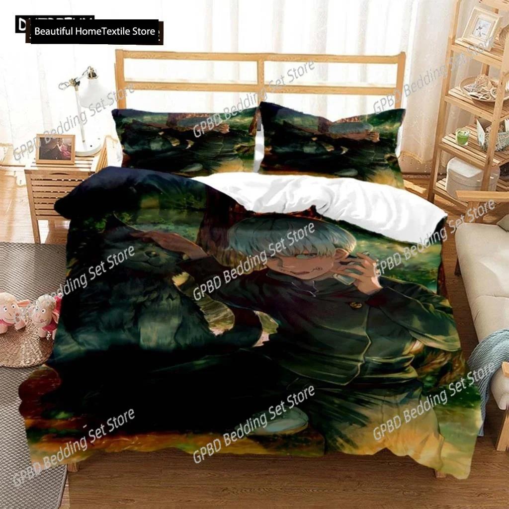 Jujutsu Kaisen Digital Print Comfortable Duvet Quilt Cover Pillowcase Bedding Set Children Bedroom Decoration Home Textile