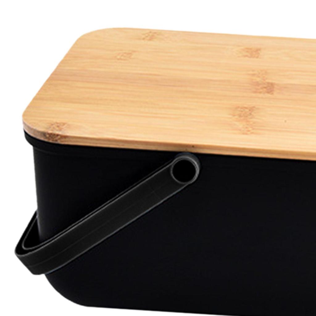 Bread Keeper for Bread, Bun, Bagel, Loaf Bakery Space Saving Cafes Box Navy