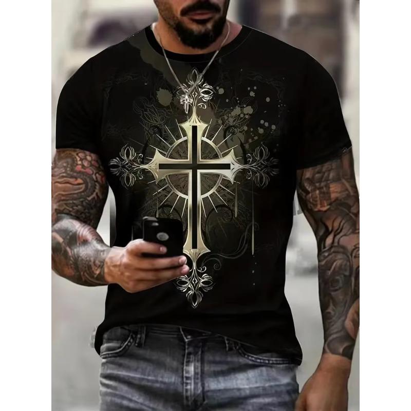 Horror Death Satan Pattern T shirts For Men/Women 3D Print Street Trend T-shirts Summer Oversized Man Clothing Short Sleeve Tops