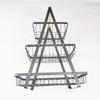 Wrought Iron Multi-Layer Storage Basket: Fruit, Bread, and Vegetable Organizer for Kitchen and Living Room