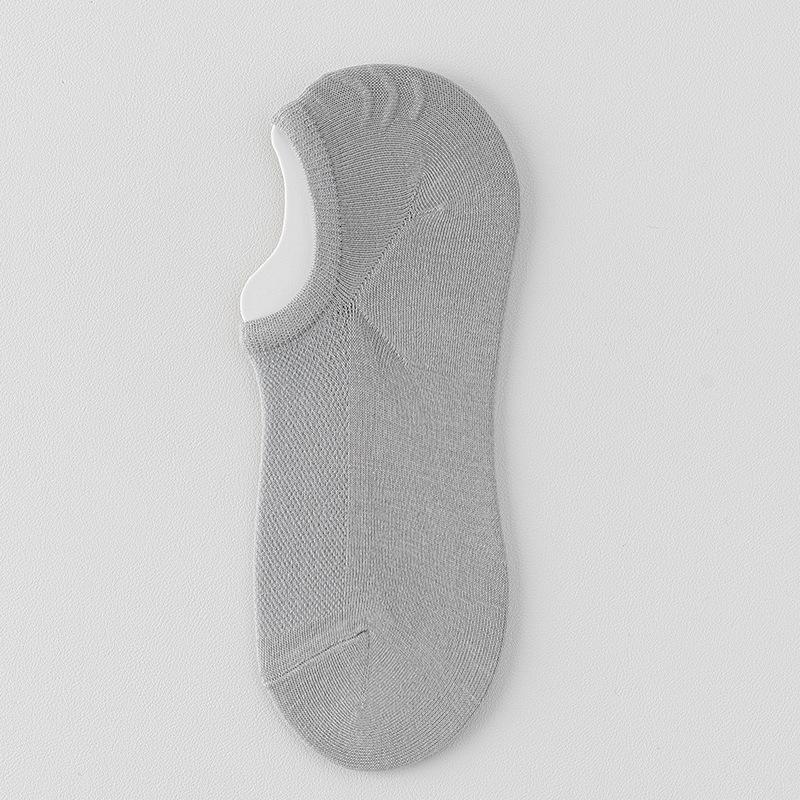 Boat Socks Men's Summer Ultra-thin Breathable All-mesh Silicone Anti-slip, Non-dropping Heel, Anti-pilling Solid Color Simple Invisible Socks