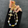 Sparkling Diamond Saturn Mobile Phone Chain Universal  Light Luxury Phone Anti Loss Lanyard Phone Short Wrist Strap