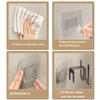Aluminum Shoe Rack Wall-Mounted No Drill Adhesive with Suction Hooks Space Saving Organizer for Bathroom Door Back Storage