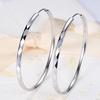 925 Sterling Silber Runde Creolen - Beliebter Stil für Damen, Koreanisches Design, Geeignet für verschiedene Gesichtsformen