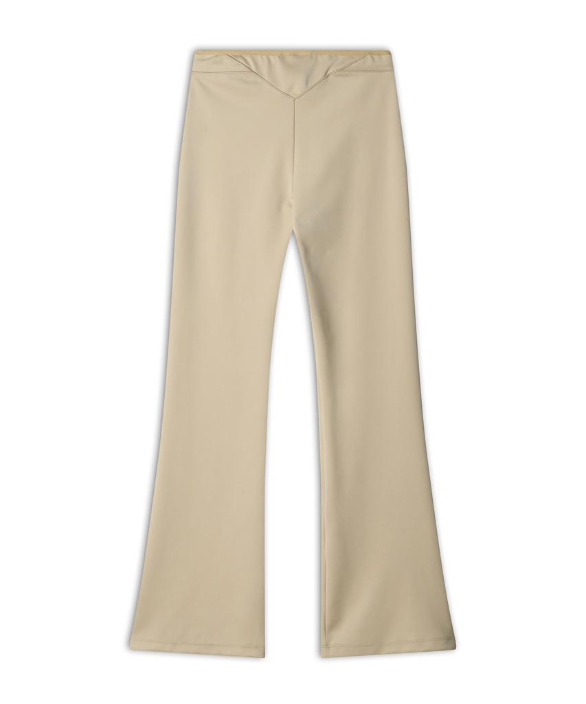 Woldeudillema Low-Waist Leggings Boot-Cut Pants (Cream)