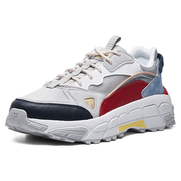 Fila Skyrunner Mesh Fabric Comfortable Shock Absorbing Breathable Lightweight Low Top Casual Shoes Men Sneaker White Red Black F12M041135FQF